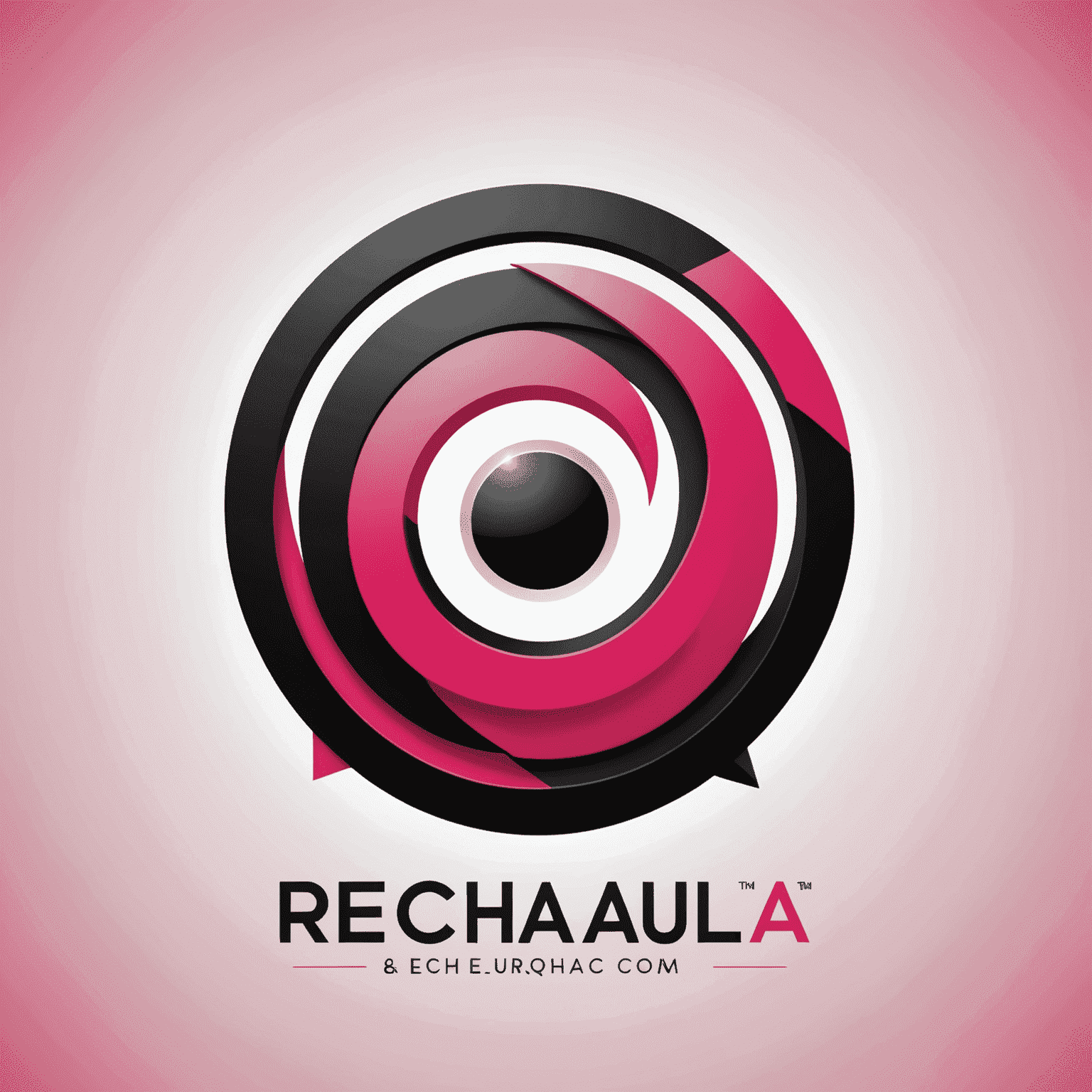 شعار rechaqula_com يظهر تصميمًا حديثًا يجمع بين الأحمر والوردي والأسود والأبيض، ويعكس مفهوم حلول الاتصالات المتنقلة في الإمارات