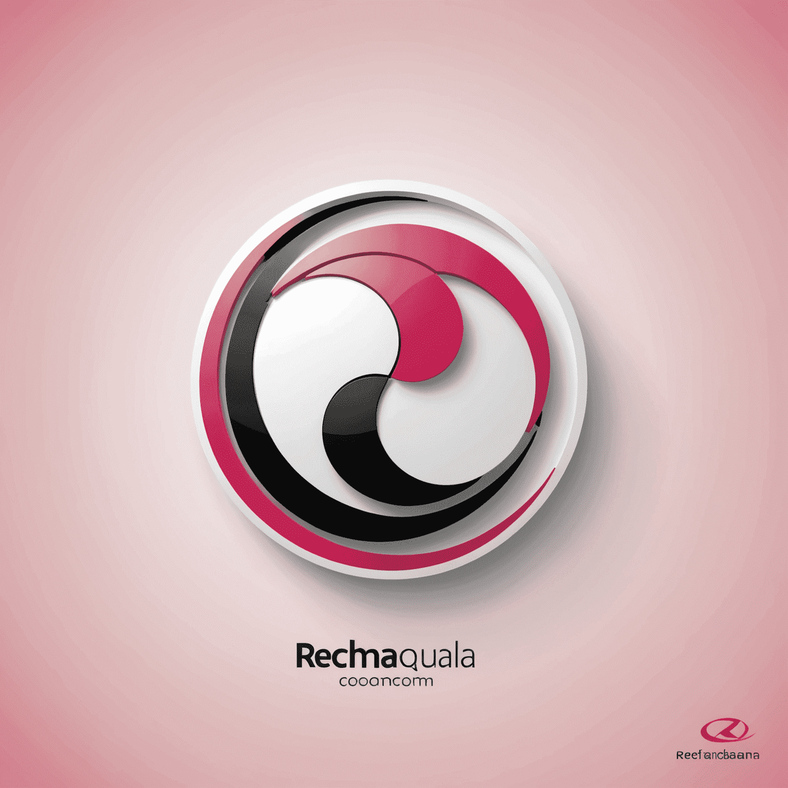 شعار rechaqula_com يظهر تصميمًا حديثًا يجمع بين الأحمر والوردي والأسود والأبيض، ويعكس مفهوم حلول الاتصالات المتنقلة في الإمارات