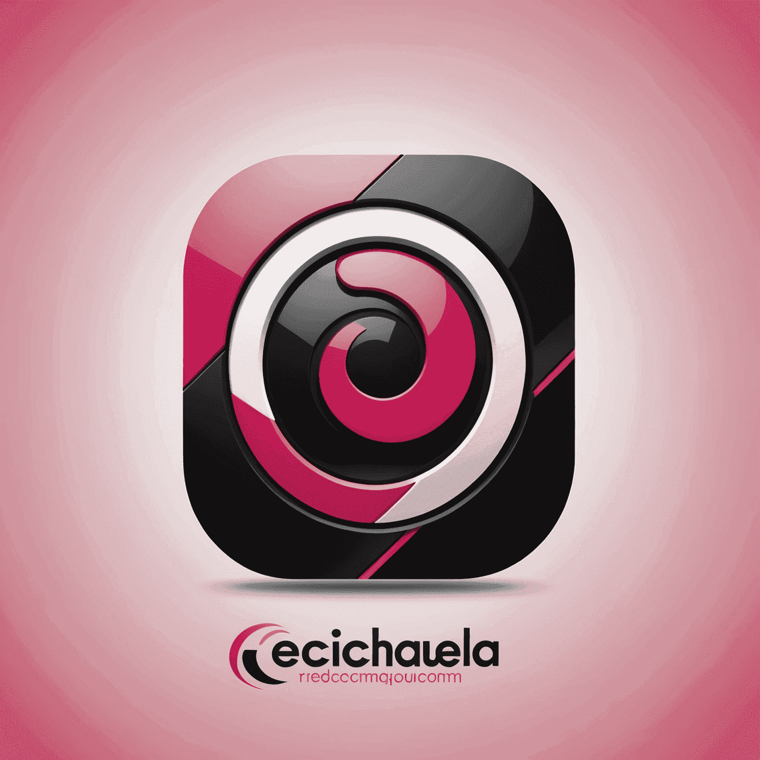 شعار rechaqula_com يظهر تصميمًا حديثًا يجمع بين الأحمر والوردي والأسود والأبيض، ويعكس مفهوم حلول الاتصالات المتنقلة في الإمارات